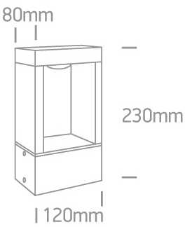 10W LED pastatomas lauko šviestuvas, juodas, 3000/3500/4000K, 23cm, 67470/B/V