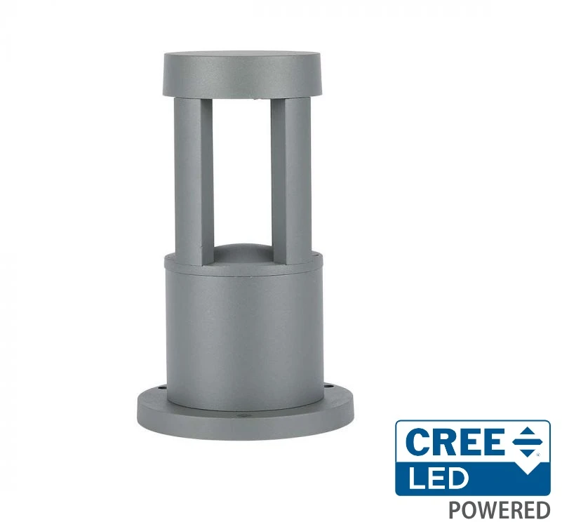 V-tac 10W LED pastatomas lauko šviestuvas, pilkas, 3000K, IP65
