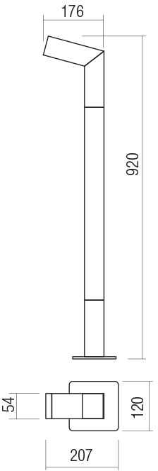 10W LED pastatomas lauko šviestuvas WOODY, tamsiai pilkas, 3000K, IP54, 90512