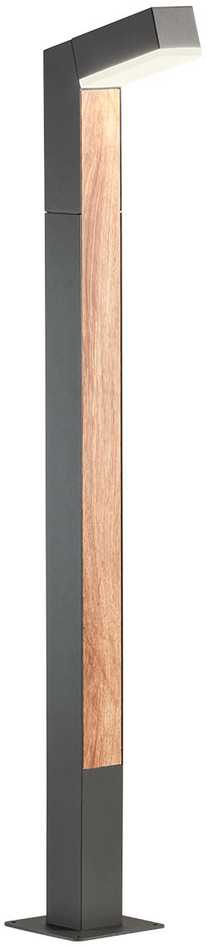 10W LED pastatomas lauko šviestuvas WOODY, tamsiai pilkas, 3000K, IP54, 90511