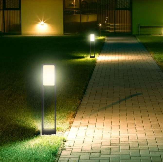 Samsung 10W LED pastatomas šviestuvas, juodas, 4000K, IP65, aukštis 80cm