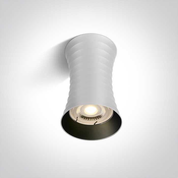 Lubinis šviestuvas 10W LED paviršinis šviestuvas, baltas, GU10, 12105L/W
