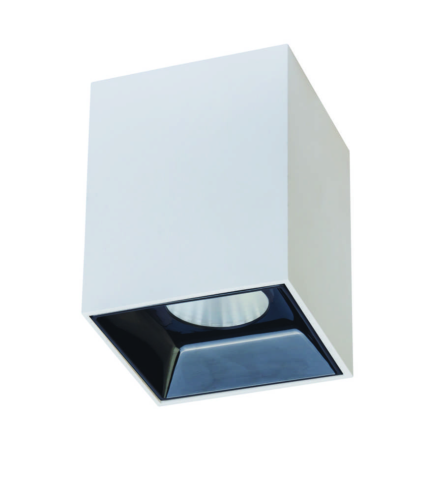 Lubinis šviestuvas 10W LED paviršinis šviestuvas, baltos/juodos sp., 3000K, S068