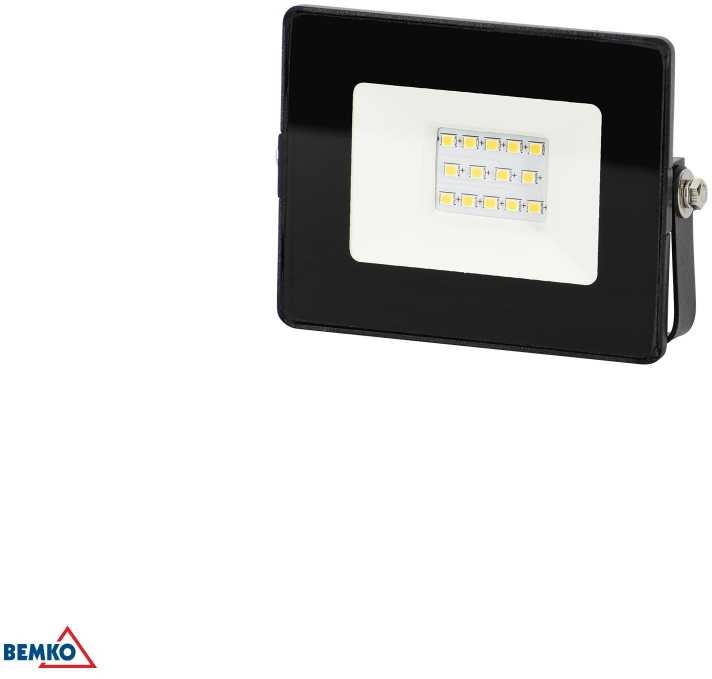 10W LED prožektorius KASTEL, juodas, 6000K, IP65