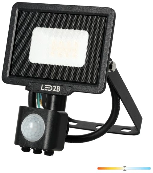 10W LED prožektorius MHC, juodas, 4000K, su judesio davikliu