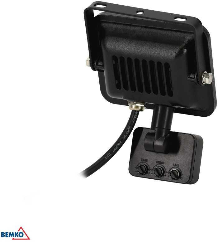 10W LED prožektorius su judesio davikliu LOFOT, juodas, 6000K, IP65