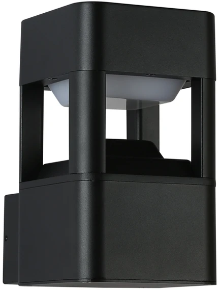 Sieninis šviestuvas 10W LED sieninis fasado šviestuvas NUTRI, juodas, 3000K, IP54