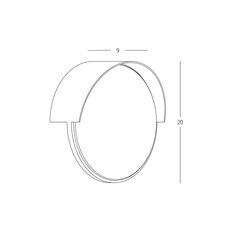 10W LED sieninis fasado šviestuvas, tamsiai pilkas, 3000K, IP54, E414