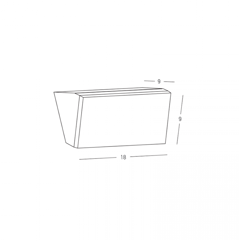 10W LED sieninis fasado šviestuvas, tamsiai pilkas, 3000K, IP65, E417