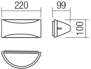 10W LED sieninis lauko šviestuvas SCUDO, baltas, 3000K, IP54