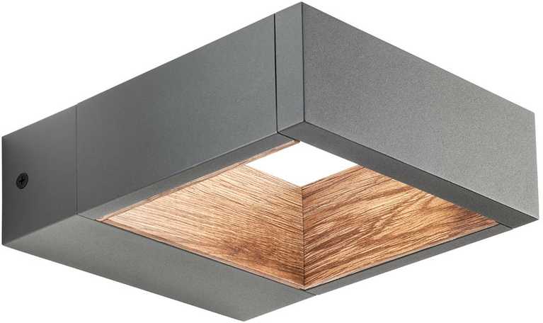 10W LED sieninis lauko šviestuvas WALD, tamsiai pilkas, 3000K, IP65, 90508