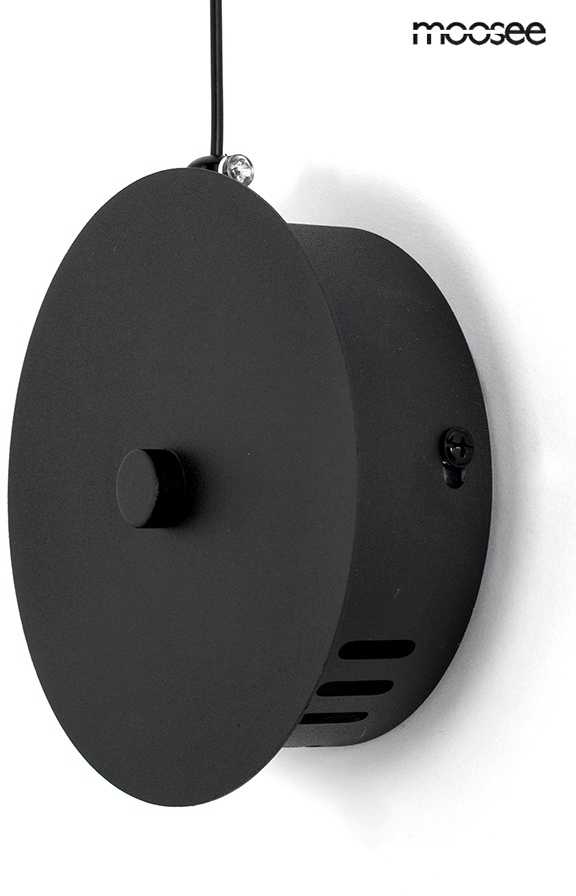 10W LED sieninis šviestuvas FLAT, juodas, 3000K