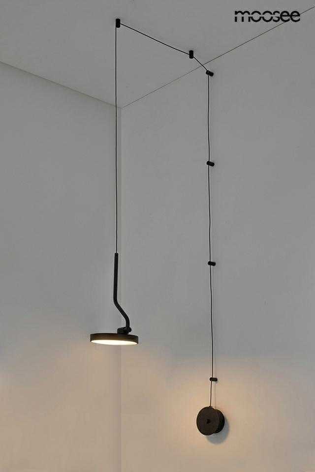 10W LED sieninis šviestuvas FLAT, juodas, 3000K