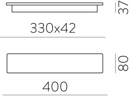 10W LED sieninis šviestuvas FOSCA, baltas, 2700/3000/4000K, dimeriuojamas, A3833471BDT