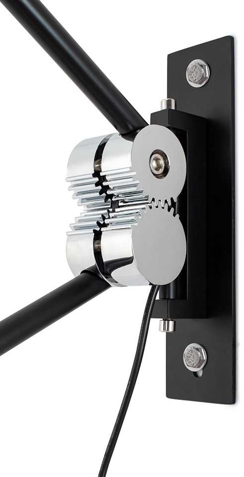 10W LED sieninis šviestuvas GEAR, juodas, 3000K