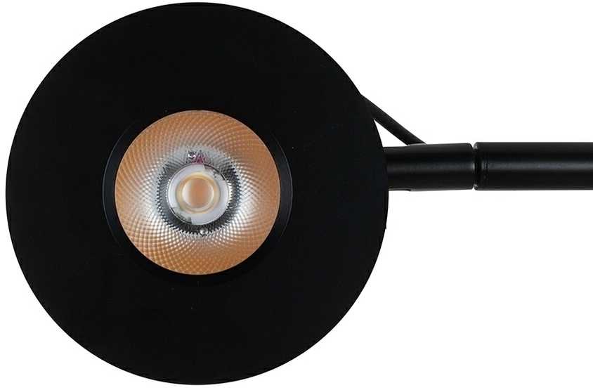 10W LED sieninis šviestuvas GEAR, juodas, 3000K