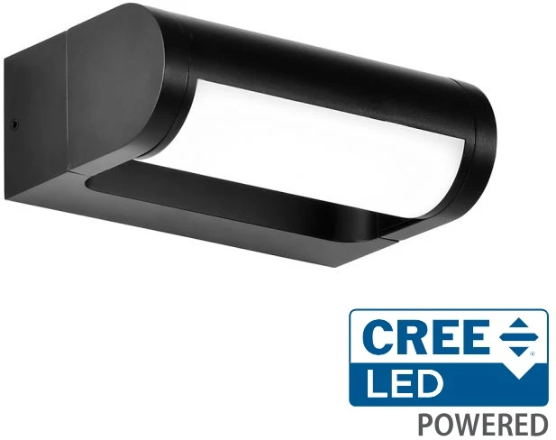 10W LED sieninis šviestuvas, juodas, 3000K, IP65, CREE LED chip