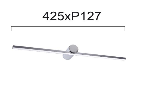 10W LED sieninis šviestuvas ROCCO, chromo sp., 3000K, IP44, 4236100