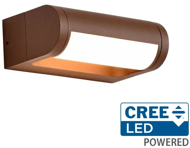 10W LED sieninis šviestuvas, rūdžių sp., 3000K, IP65, CREE LED chip