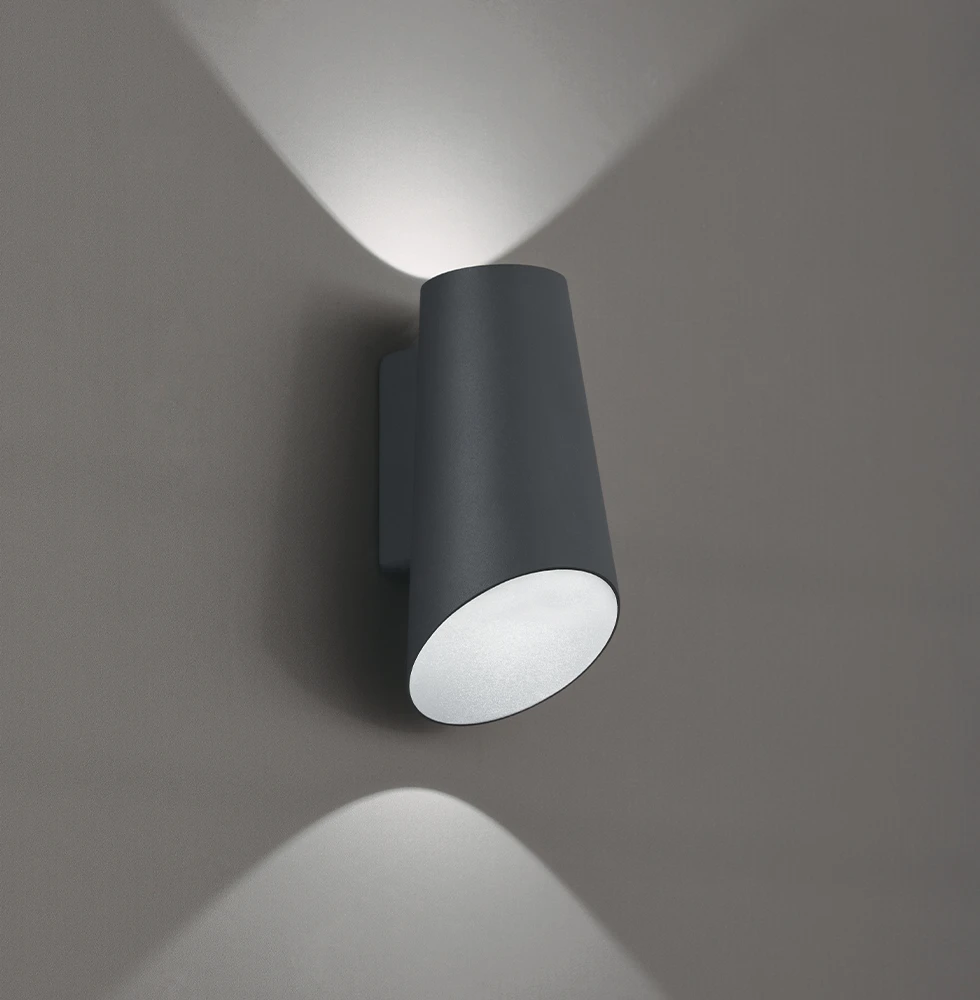 10W LED sieninis šviestuvas VISTA, tamsiai pilkas, 3000K, šviečia į viršų ir į apačią, 4260500