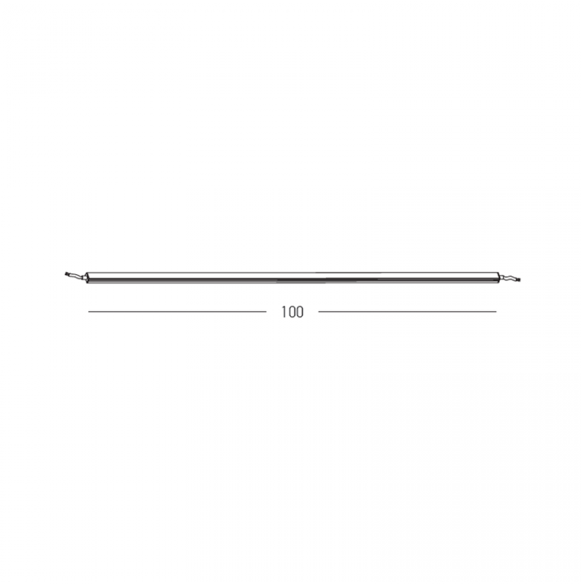 10W LED šviečiantis kabelis, montuojamas į ZAMBELIS bėgelį, baltas, 3200K, DALI, IP65, 1m, E386