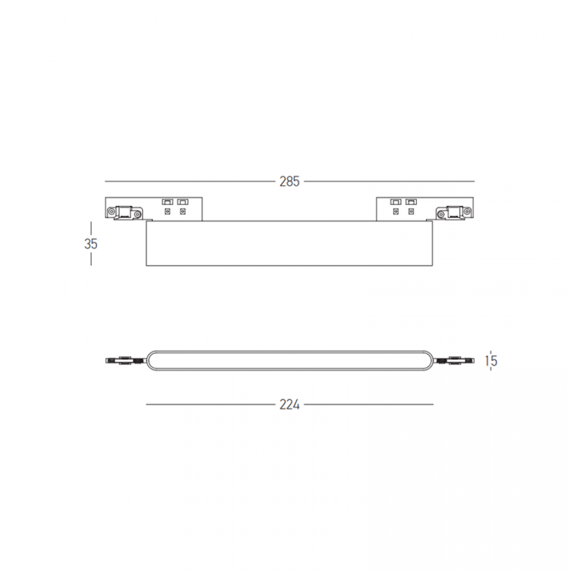 10W LED šviestuvas į magnetinę sistemą ZAMBELIS MAGNETIC 3MM, juodas, 3000K, dimeriuojamas, 25123