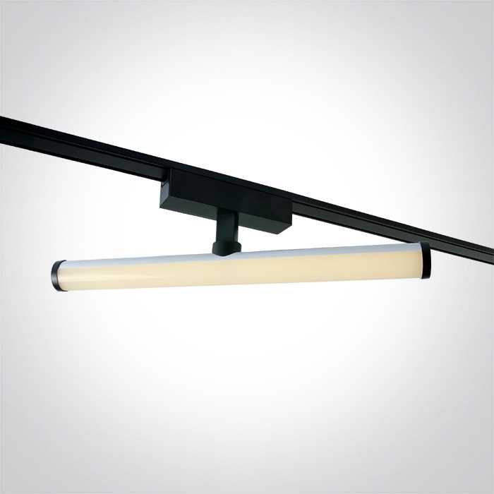 10W LED šviestuvas į magnetines sistemas FLAT, juodas, 3000/4000/5000K, 48V, 43126FA/B/V