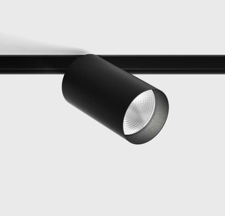 10W LED šviestuvas TUB M NB į magnetinę sistemą IN_LINE, juodas, 3000K, 6°, DALI