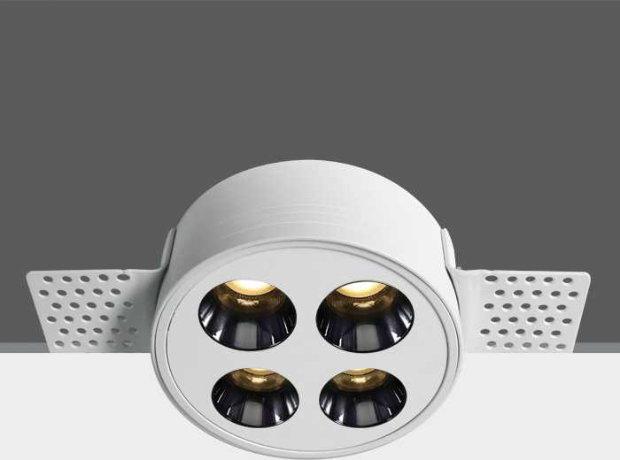 10W LED užglaistomas šviestuvas, baltas, 3000K, 10110HTR/W/W