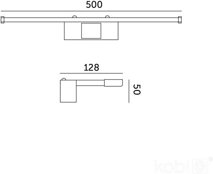 Sieninis šviestuvas 10W LED veidrodžio šviestuvas LUMIREFLECT, juodas, 4000K, IP44