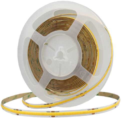 10W/m LED COB juosta, 24V, 4500K, 5m ritė