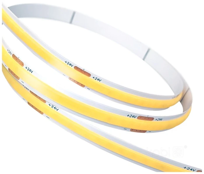 10W/m LED COB juosta PREMIUM, 3000K, IP20, 24V, 320LED/m, 5m ritė