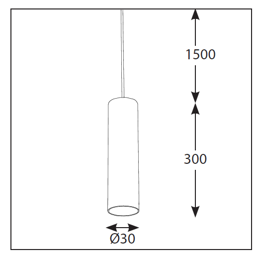10W šviestuvas į magnetines sistemas INSIGHT TUBE, juodas, 3000K