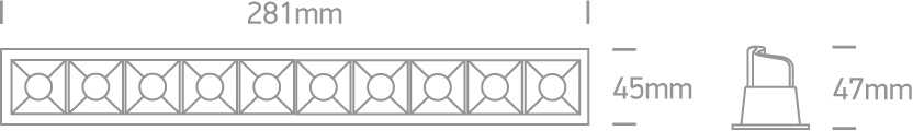 10x2W LED įleidžiamas šviestuvas, baltas, 3000K, 50902B/W/W