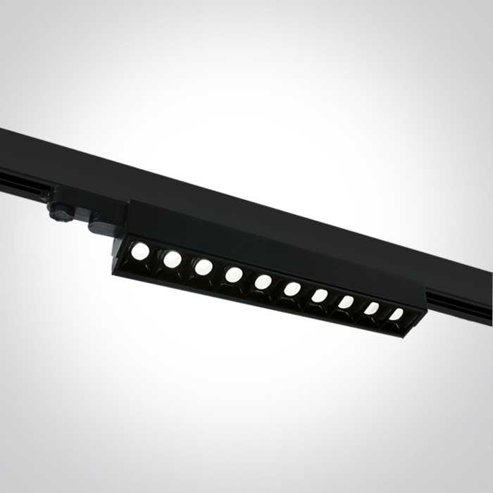 10x5W LED linijinis bėgelio šviestuvas, juodas, 4000K, 65024T/B/C