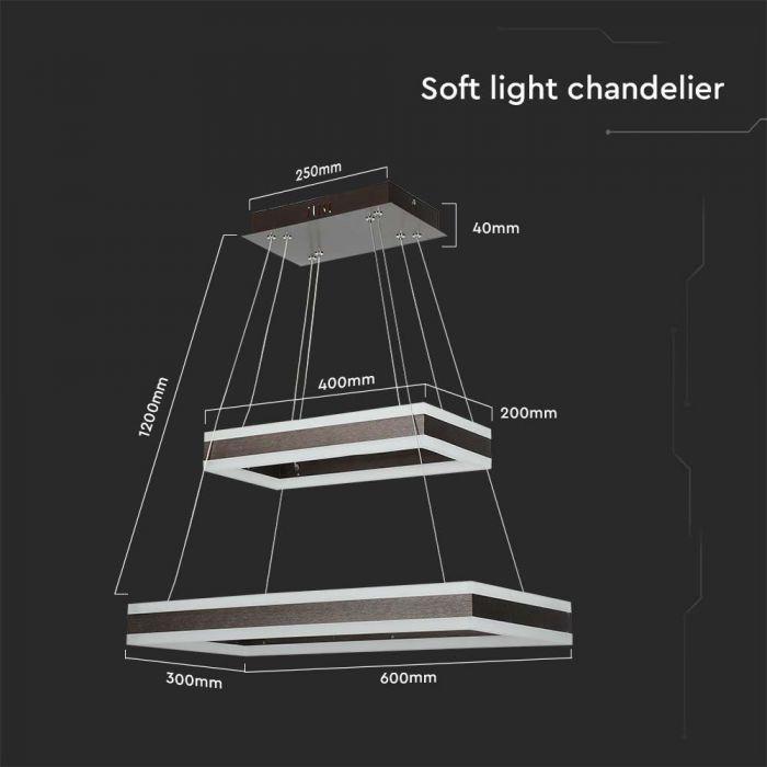 V-tac 113W LED pakabinamas šviestuvas, kavos sp., 3000K, dimeriuojamas