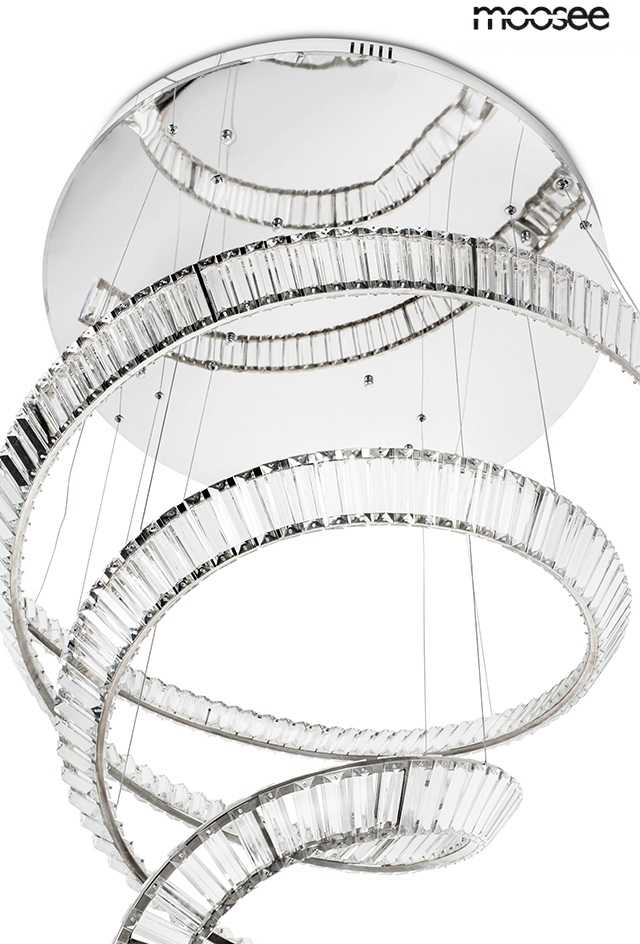 115W LED pakabinamas šviestuvas WAVE CORDON 2B, chromo sp., 3000K