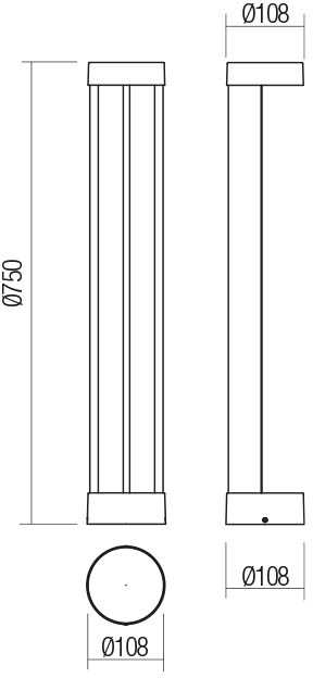 11,5W LED pastatomas lauko šviestuvas ZEUS, tamsiai pilkas, 3000K, IP54, 90365
