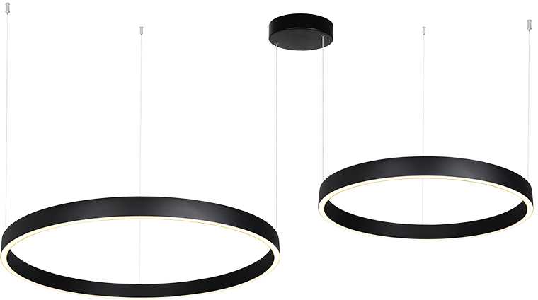 118W LED pakabinamas šviestuvas, juodas, 3000K, dimeriuojamas, šviečia į viršų ir į apačią, 25372