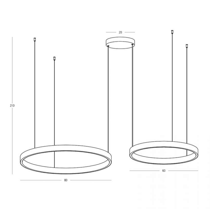 118W LED pakabinamas šviestuvas, juodas, 3000K, dimeriuojamas, šviečia į viršų ir į apačią, 25372