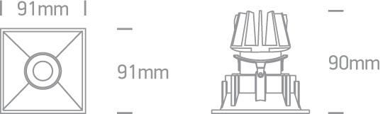11W LED įleidžiamas pakreipiamas šviestuvas, baltas, 3000K, 51111C/W/W