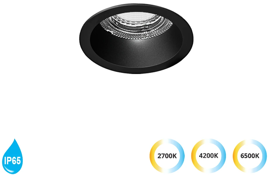11W LED įleidžiamas lauko šviestuvas RICKY, juodas, 2700/4200/6500K, IP65, 4335101