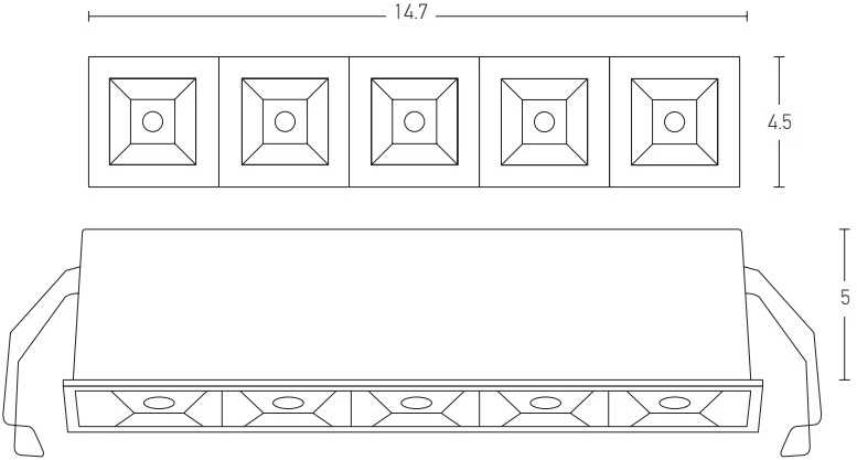 11W LED įleidžiamas šviestuvas, baltos/juodos sp., 3000K, S086