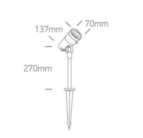 11W LED įsmeigiamas sodo šviestuvas, antracito sp., 3000K, IP65, 67482/AN/W