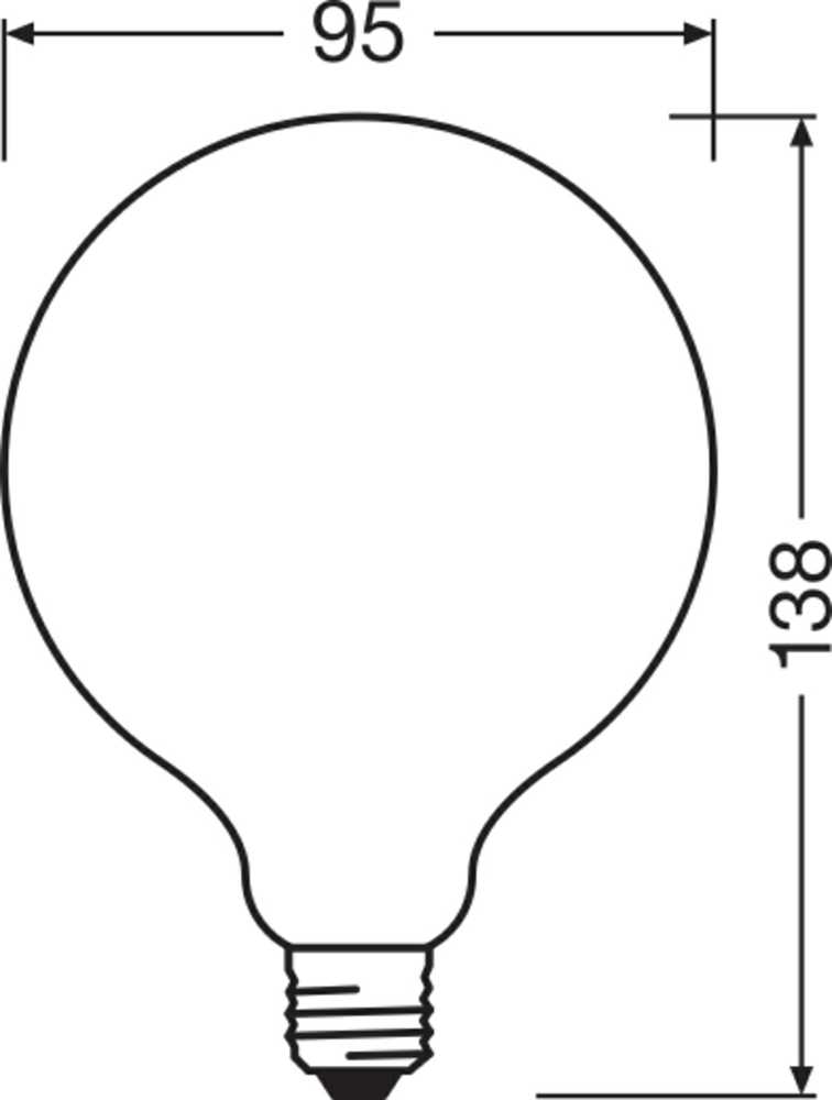 Osram 11W LED lemputė CLASSIC, E27, baltos matinės sp., 2700K, dimeriuojama