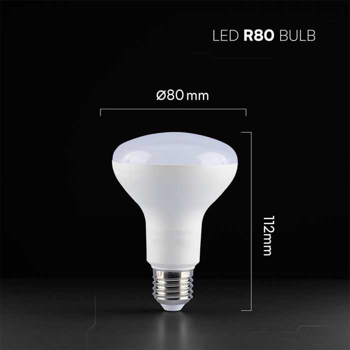 11W LED lemputė, R80, E27, 4000K, 120°, CREE LED Chip