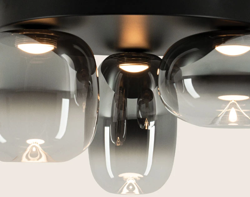 11W LED lubinis šviestuvas, juodos/pilkos sp., 3000K, 2615