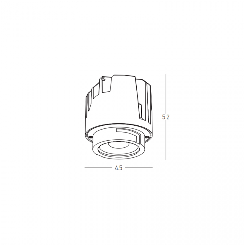 11W LED modulis, juodas, 3000K, IP44, 36°, S343