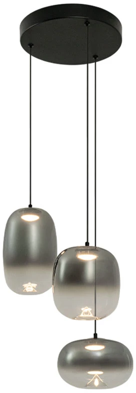 11W LED pakabinamas šviestuvas, juodos/pilkos sp., 3000K, 2613