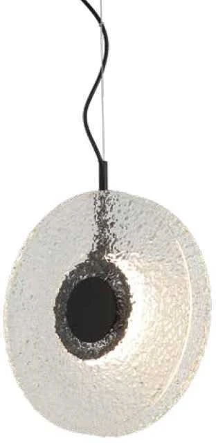 11W LED pakabinamas šviestuvas, juodu korpusu/skaidrus stiklas, 3000K, 23075
